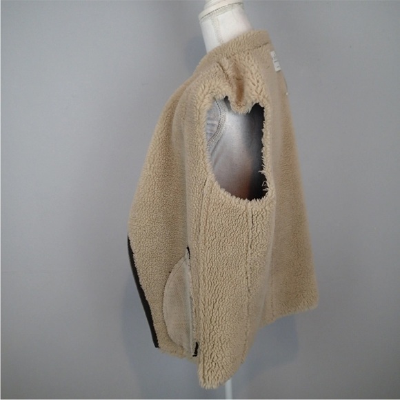 🆕 VELVET BY GRAHAM & SPENCER brown Faux Lamb Fur Vest Jacket Size large - Picture 3 of 14